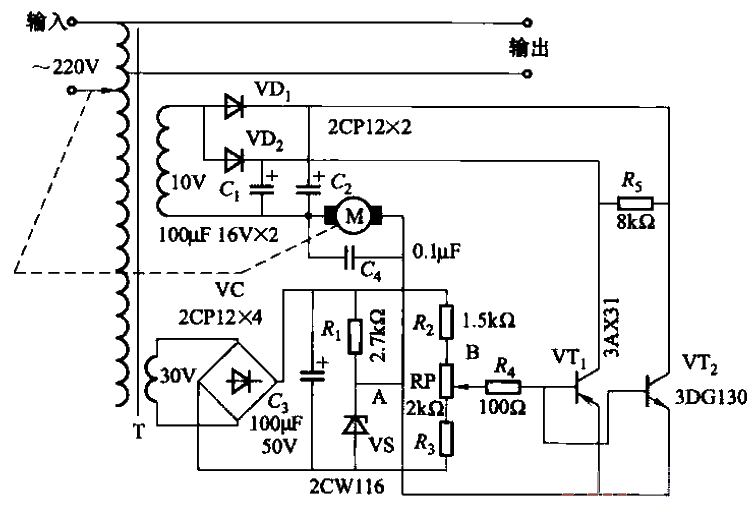 87.79-A type automatic <strong>AC stabilized power supply</strong> circuit.gif