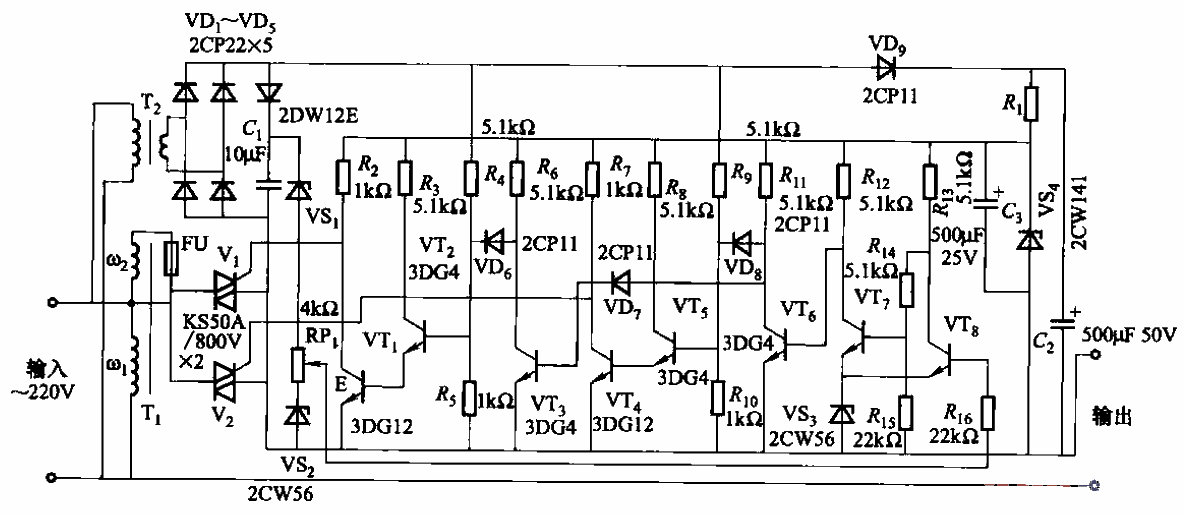 84.<strong>Thyristor</strong>Zero<strong>Trigger</strong><strong>AC regulated power supply</strong> circuit.gif