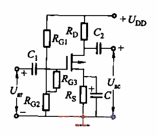 Several basic bias circuits for field effect transistors - voltage divider self-bias circuit