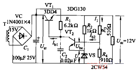 21. Basic<strong>circuit</strong> of<strong>transistor</strong><strong>stabilized power supply</strong> with amplification link.gif