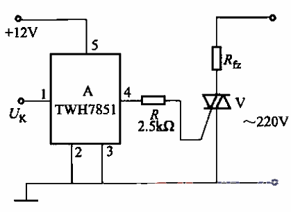 15.<strong>Interface circuit</strong> of<strong>Thyristor</strong> and TWH7851<strong>Switch</strong><strong>Integrated circuit</strong>.gif