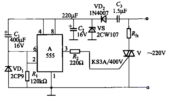 14.<strong>Thyristor</strong> and 555 time base<strong>Integrated circuit</strong><strong>Interface circuit</strong>.gif