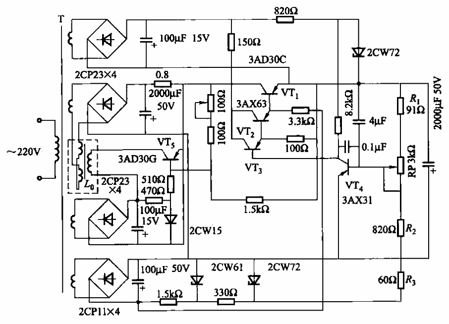 37. Adjustable<strong>stabilized power supply circuit with saturated<strong>reactor</strong>.gif