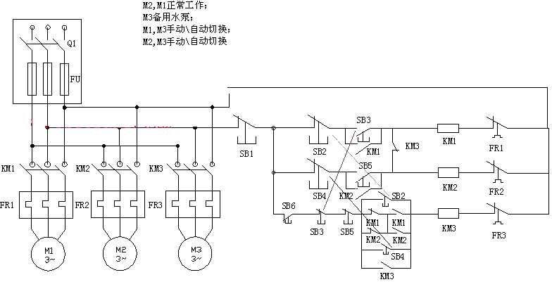 <strong>PLC control</strong>Water pump<strong>Motor</strong><strong>Wiring</strong>Principle<strong>Circuit diagram</strong>