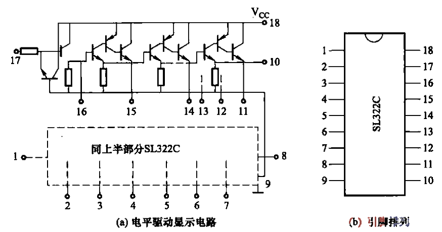 57.SL322C<strong>Level</strong> driver<strong>Display circuit</strong> and <strong>Pin</strong> arrangement.gif