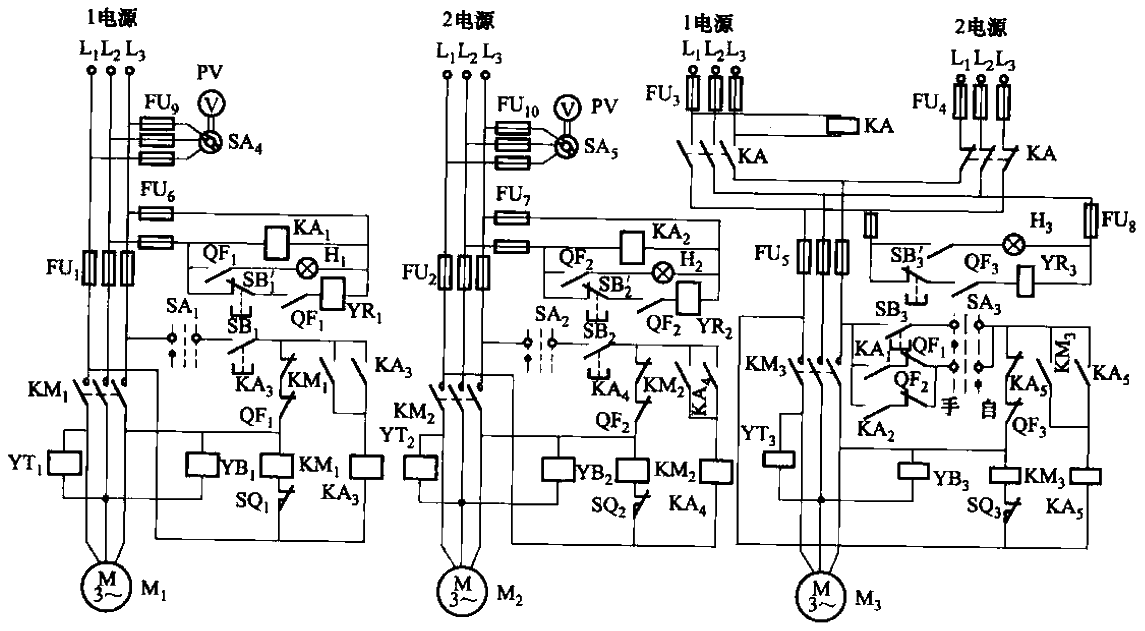 136. Dual-circuit<strong>power supply</strong>uses<strong>low-voltage circuit breaker</strong> (<strong>motor</strong> closing) to mutually switch<strong>circuit</strong>.gif