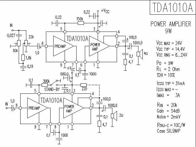 TD<strong><strong>A10</strong></strong>10A<strong><strong>Power amplifier circuit diagram</strong></strong>.gif