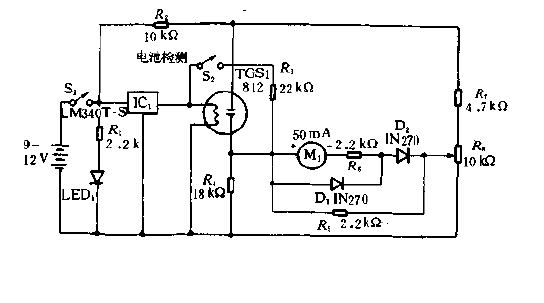 Gas and Vapor<strong><strong>Detector</strong></strong><strong><strong>Circuit Diagram</strong></strong>.gif