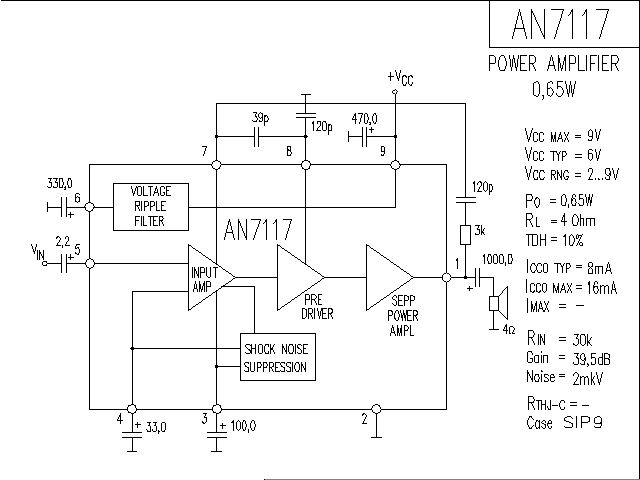 NA7117<strong><strong>Power amplifier circuit diagram</strong></strong>.gif