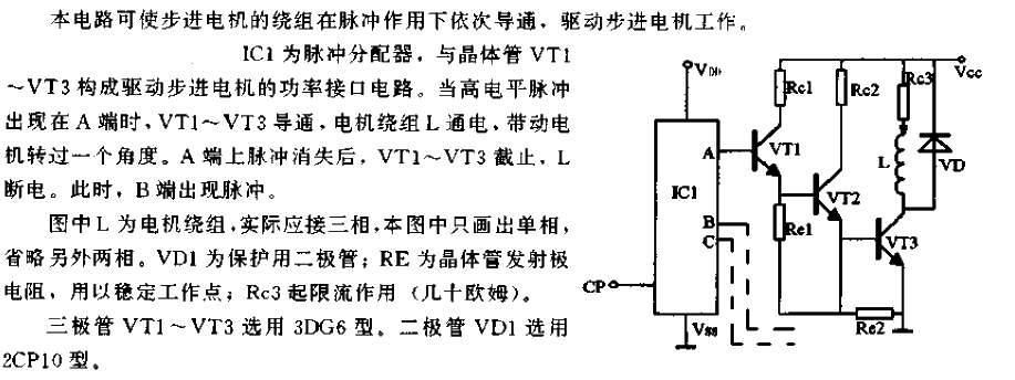 CMOS power interface circuit for driving stepper motors