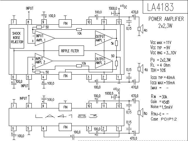 LA4183<strong><strong>Audio</strong></strong>IC<strong>Circuit</strong>.gif