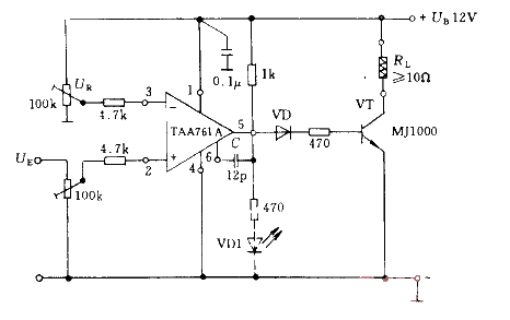 Overspeed alarm circuit using voltage comparator-02