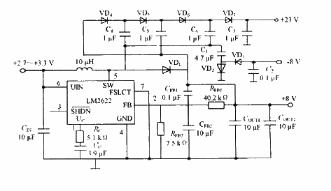 LCD power bias circuit diagram