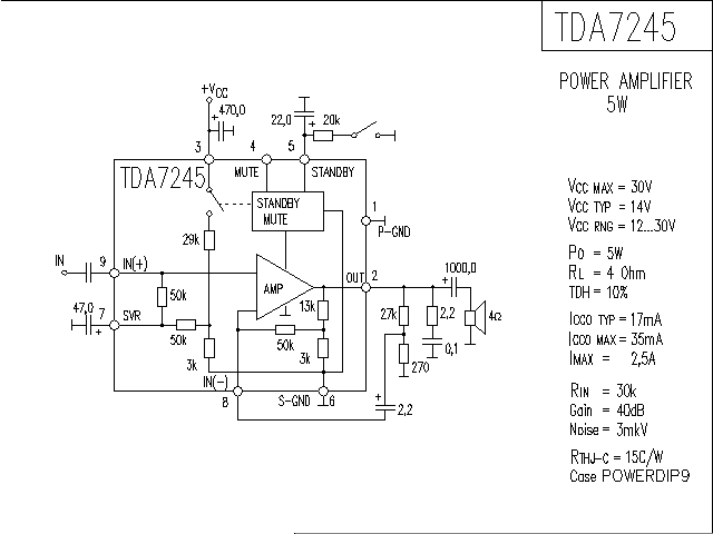 TDA7245<strong><strong>Audio</strong></strong>IC<strong><strong>Circuit Diagram</strong></strong>.gif