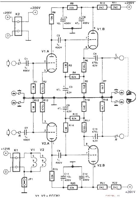 <strong>ECC</strong>822<strong><strong>Tube</strong></strong>Headphones<strong><strong>Amplifier circuit diagram</strong></strong>.jpg