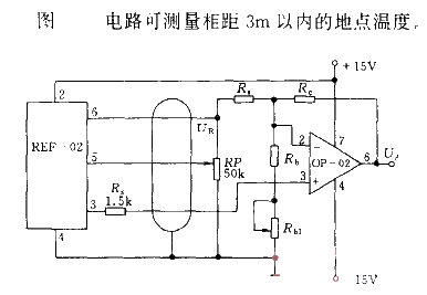 <strong><strong>Temperature measuring circuit</strong></strong> with distance<strong><strong>transmitter</strong></strong>.gif