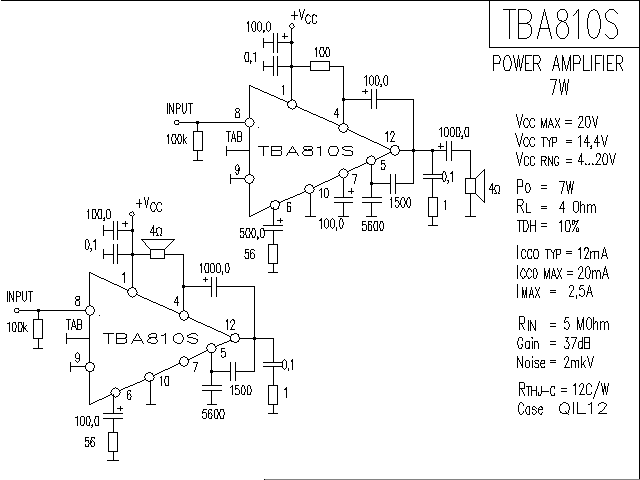 TBA810S<strong><strong>Power amplifier circuit diagram</strong></strong>.gif