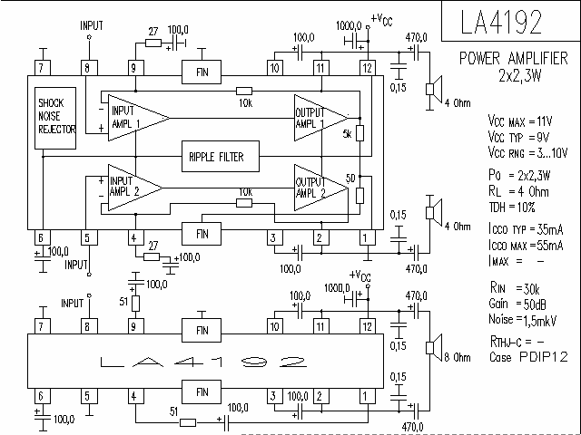 LA4192<strong><strong>Audio</strong></strong>IC<strong>Circuit</strong>.gif