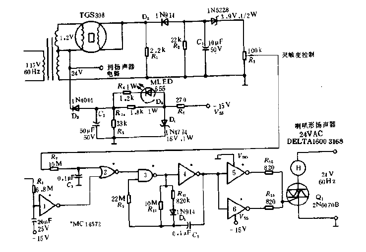 Gas,<strong><strong>Smoke Detector</strong></strong><strong><strong>Circuit Diagram</strong></strong>B.gif