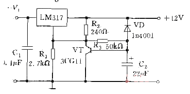 Capacitive soft start circuit diagram