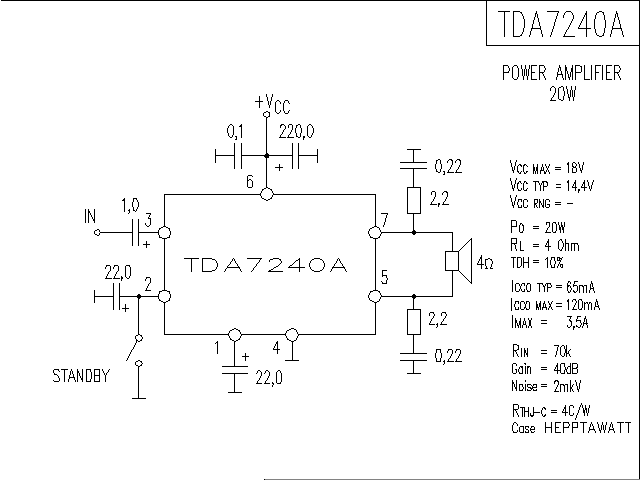 <strong>TDA7240</strong>A <strong><strong>Audio</strong></strong>IC<strong><strong>Circuit Diagram</strong></strong>.gif