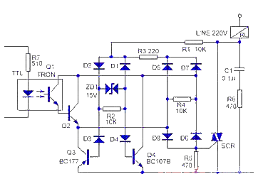 Non-inductor analog relay circuit diagram