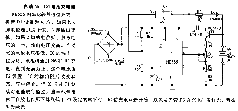 Automatic Ni-Cd battery charger