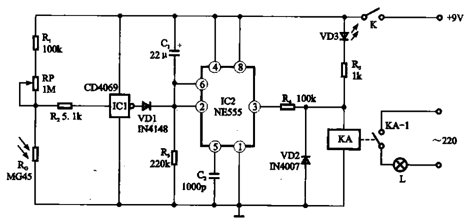 46.<strong>Photoelectric</strong><strong>Control</strong><strong>Lamp</strong><strong>Circuit</strong> using photosensitive sensor.gif