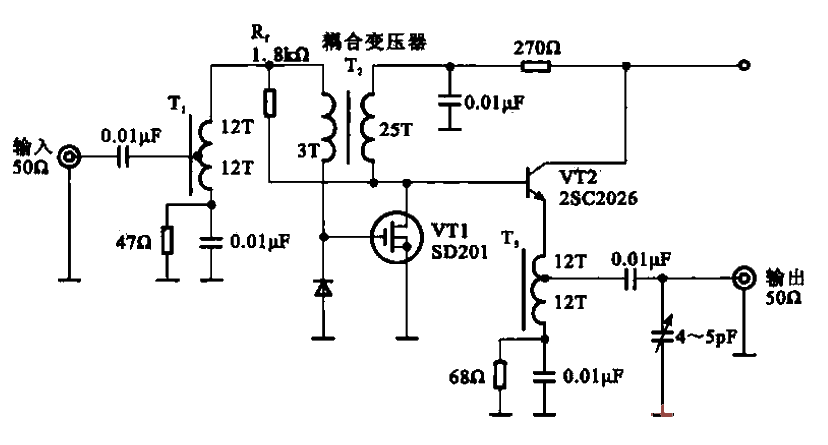 56. Using negative feedback type<strong>Broadband</strong><strong>amplification circuit</strong>.gif