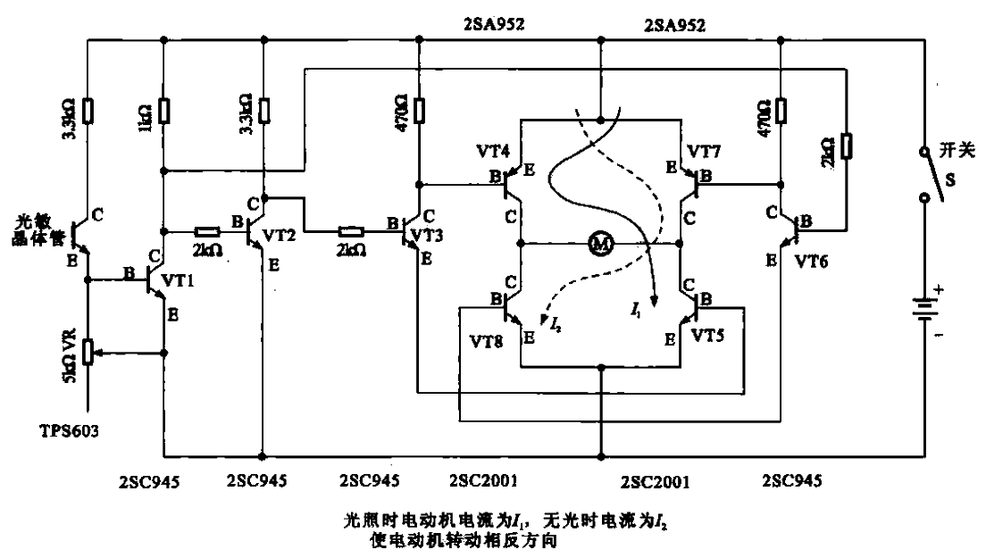 26.<strong>Light-controlled</strong> Bidirectional rotation<strong>Motor</strong><strong>Drive circuit</strong>.gif