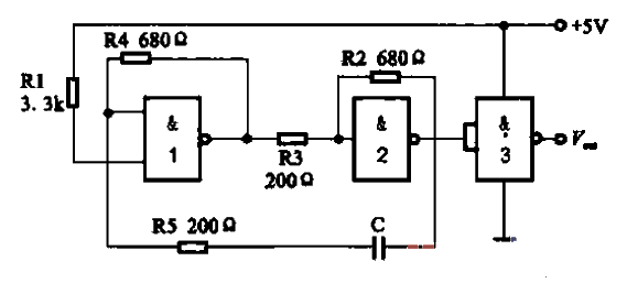 43.<strong>Square wave generator</strong> circuit composed of <strong>NAND gate</strong><strong>Integrated circuit</strong>74LS00.gif