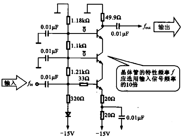 Buffer amplifier with small back radiation