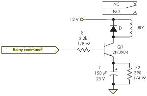 Circuit diagram to reduce relay coil power consumption