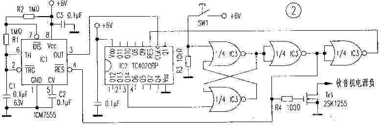 Radio power automatic shutdown circuit RADIO AUTO POWER OFF