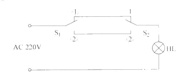 Figure 15 A circuit that can turn lights on and off in two places