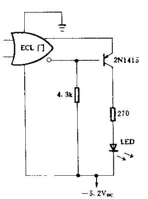 Interface circuit diagram of driving LED based on PNP logic