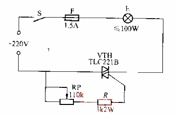 The simplest bidirectional thyristor dimming light circuit