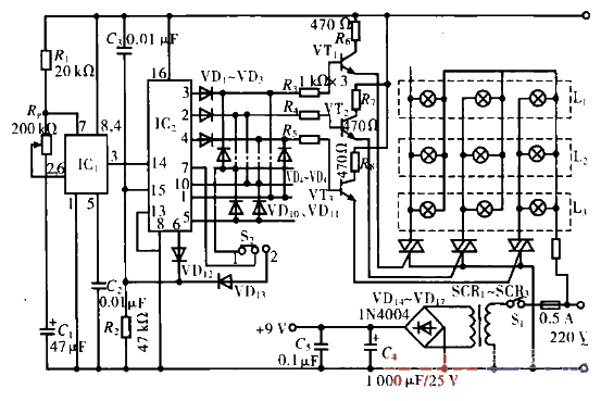 Various lantern automatic controller circuits