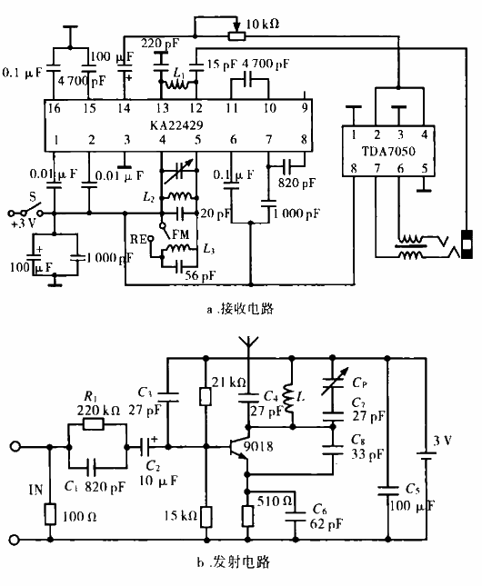 Wireless headphone circuit