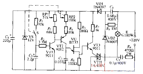 47.<strong>Dimmer lamp</strong><strong>circuit</strong> with gradual brightening and dimming function.gif