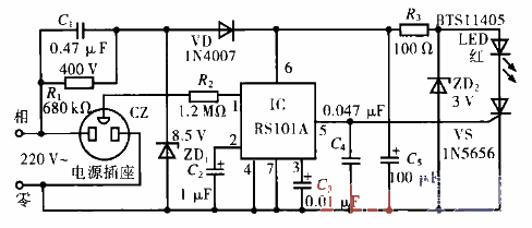 Leakage alarm socket control circuit