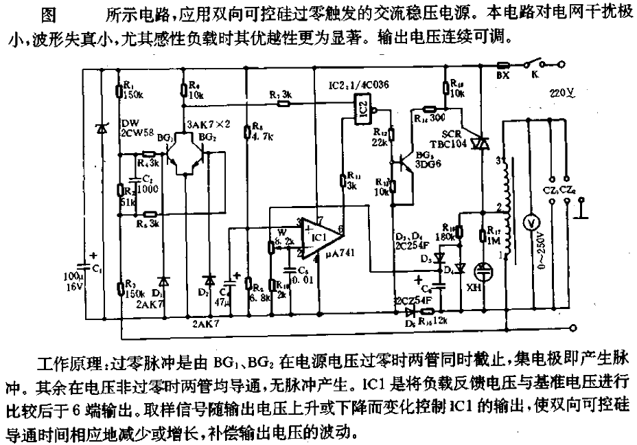 Zero<strong>trigger</strong><strong>AC regulated power supply</strong> circuit.gif