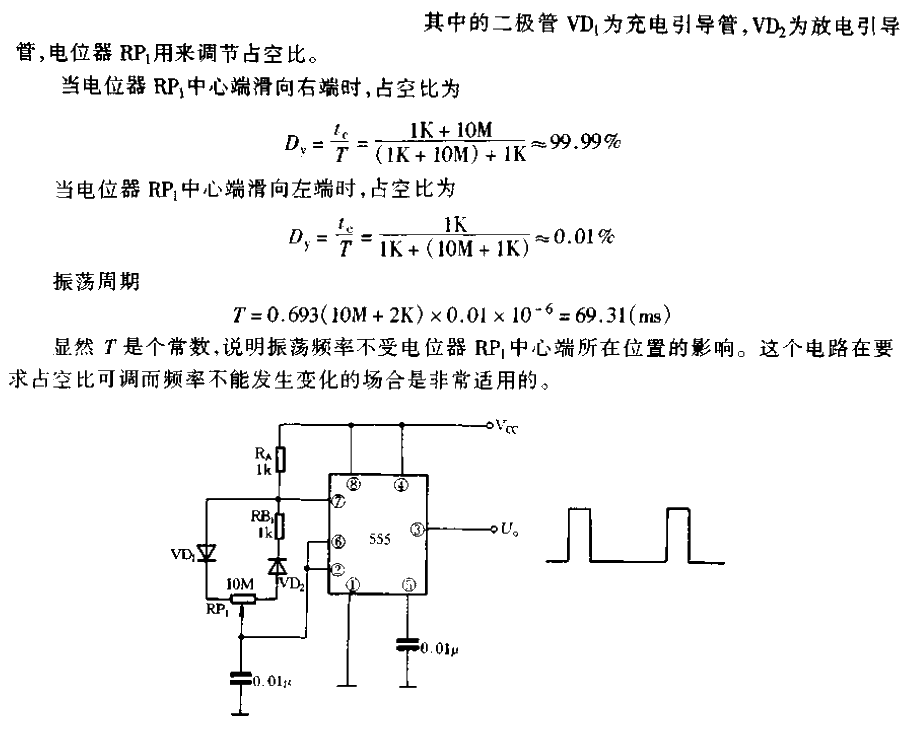 <strong>Multivibrator</strong> circuit with constant duty cycle and <strong>frequency modulation</strong> frequency.gif