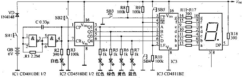 One-digit display