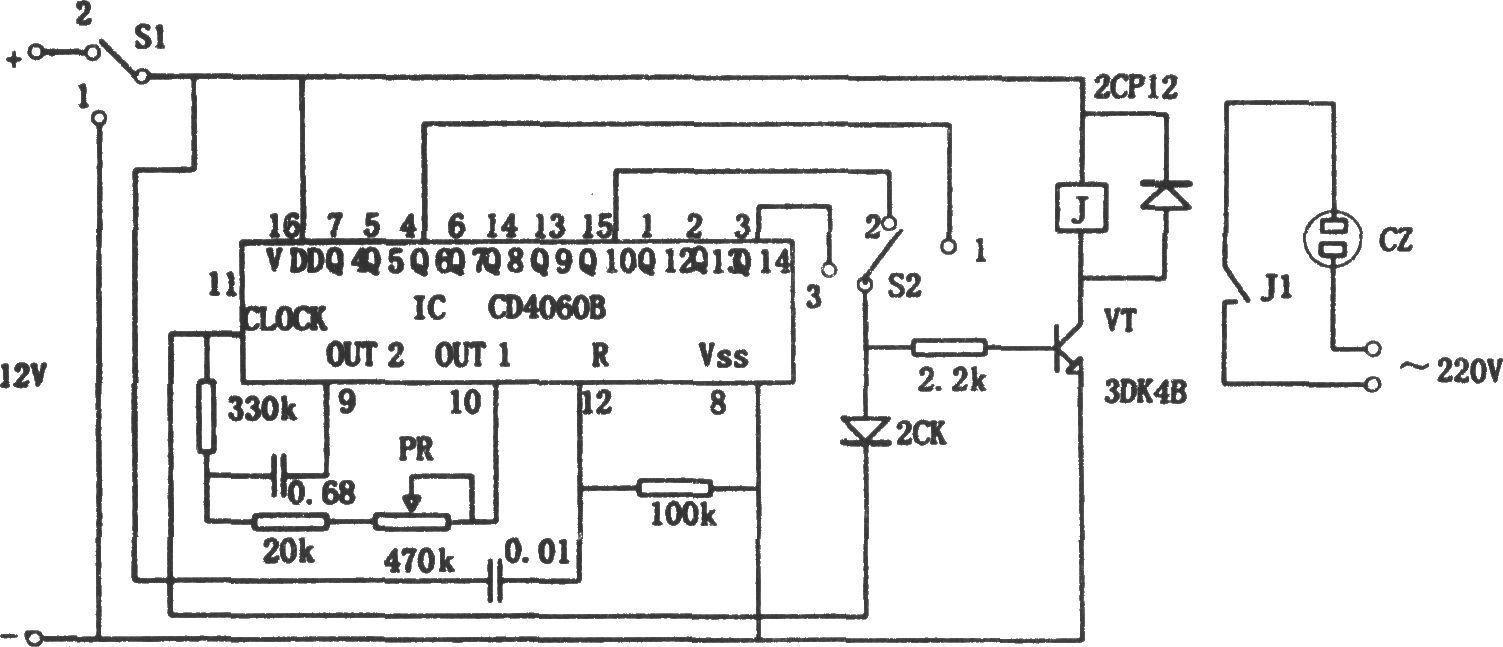 High-reliability universal timer using CD4060B