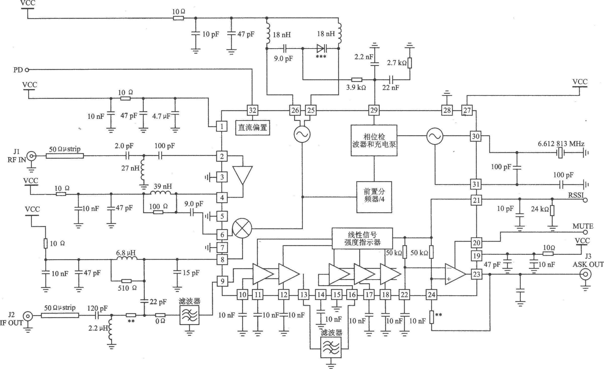 RF2919 ASK/OOK 915/868/433 MHz Receiver