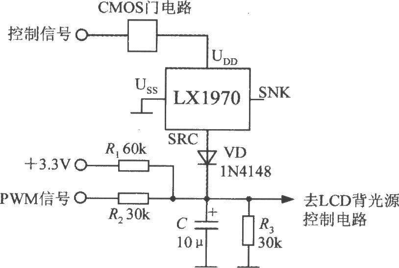 Brightness adjustment circuit using gate-controlled switch