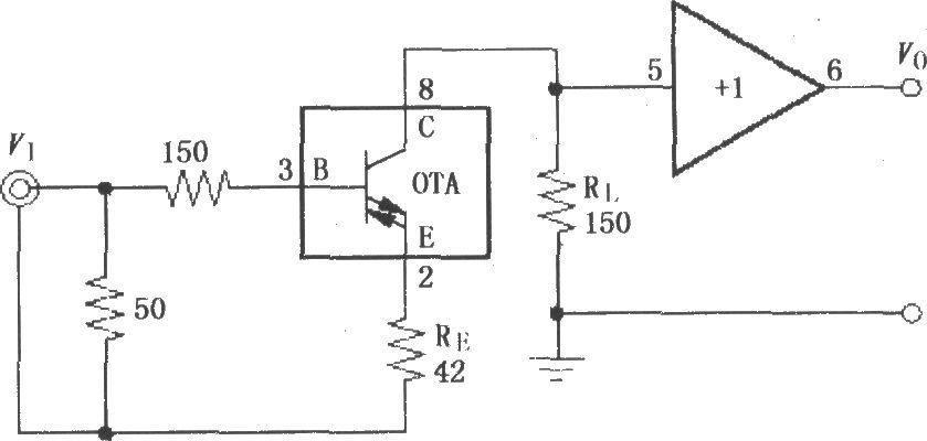 Cable amplifier circuit composed of OPA660