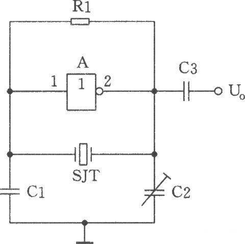 Quartz crystal sine oscillator