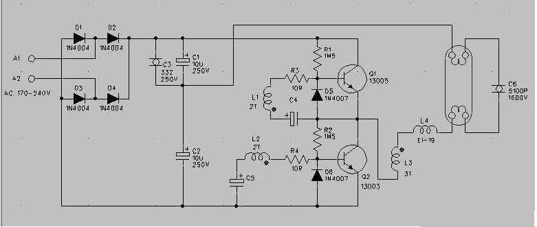 Homemade 40W electronic ballast